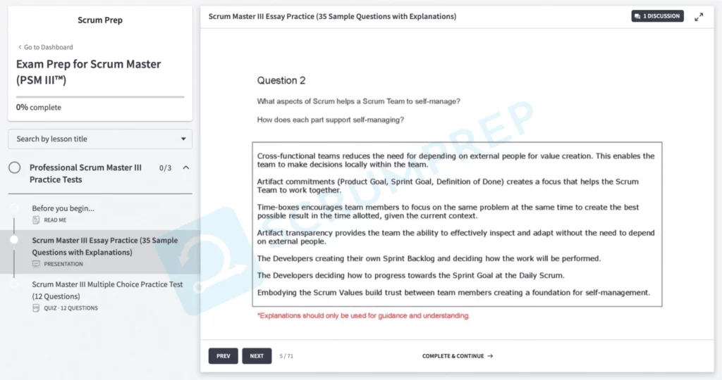PSM III Essay Explanation