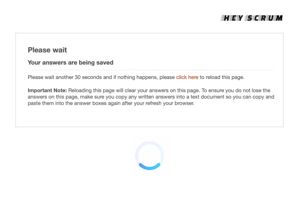 HeyScrum Definitive Guide Question-load-time