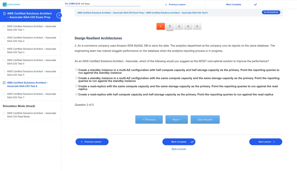 AWS Certified Solutions Architect - Associate (SAA-C03) Screenshot 4